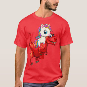 Unicorn riding trex 6 T-Shirt