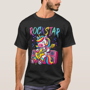 Unicorn Rock Star Guitar Rockin Music Singer Funny T-Shirt