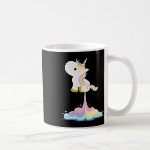 Unicorn Rocket Rainbow Clouds  Coffee Mug