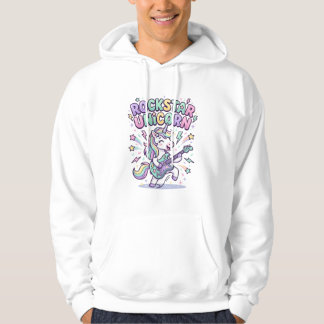 Unicorn Rockstar Unicorn Charming Apparel Graphic_ Hoodie
