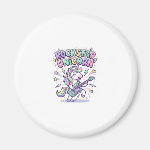 Unicorn Rockstar Unicorn Charming Apparel Graphic_ Magnet