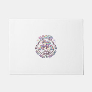 Unicorn Rodeo but Make It Magical Funny Cute Gift Doormat