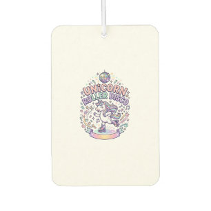 Unicorn Roller Disco Graphic Design T-Shirt Design Car Air Freshener