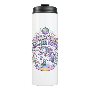 Unicorn Roller Disco Graphic Design T-Shirt Design Thermal Tumbler