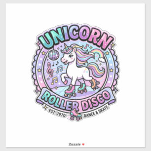 Unicorn Roller Disco POD Ready Marketplace Artwork