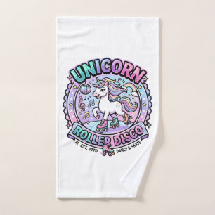 Unicorn Roller Disco POD Ready Marketplace Artwork Hand Towel