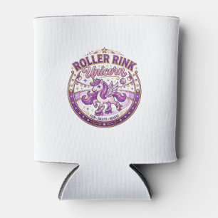 Unicorn Roller Rink Unicorn POD Ready Merch Design Can Cooler