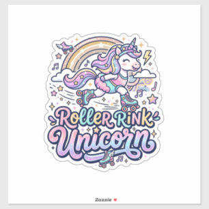 Unicorn Roller Rink Unicorn Premium Vector Sticker
