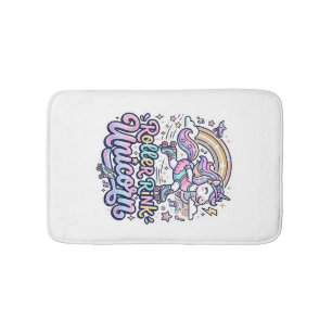 Unicorn Roller Rink Unicorn Premium Vector Sticker Bath Mat