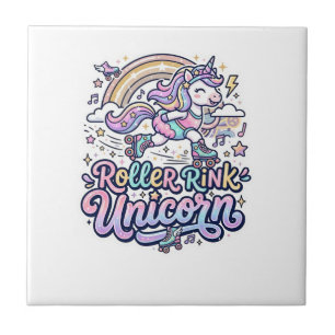 Unicorn Roller Rink Unicorn Premium Vector Sticker Ceramic Tile