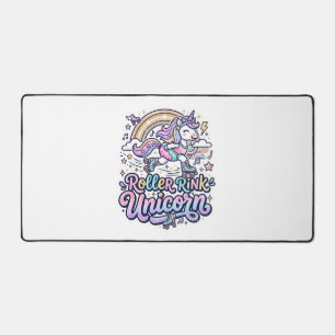 Unicorn Roller Rink Unicorn Premium Vector Sticker Desk Mat