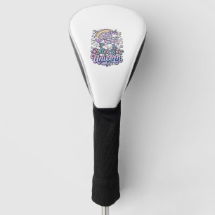 Unicorn Roller Rink Unicorn Premium Vector Sticker Golf Head Cover