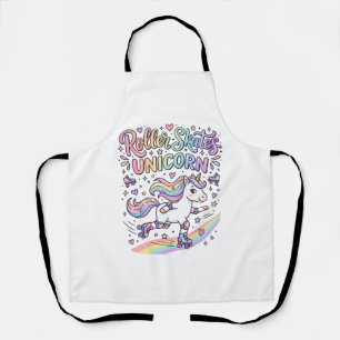 Unicorn Roller Skates Unicorn Playful Sticker and  Apron