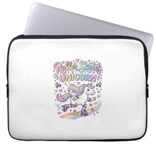 Unicorn Roller Skates Unicorn Playful Sticker and Laptop Sleeve
