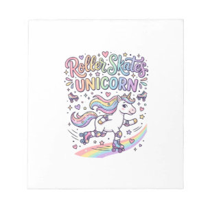 Unicorn Roller Skates Unicorn Playful Sticker and  Notepad