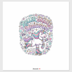 Unicorn Roller Skates Unicorn Retro Style Graphic