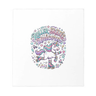 Unicorn Roller Skates Unicorn Retro Style Graphic Notepad