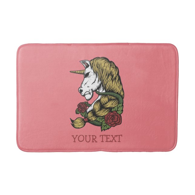   Unicorn Rose  Bath Mat (Front)