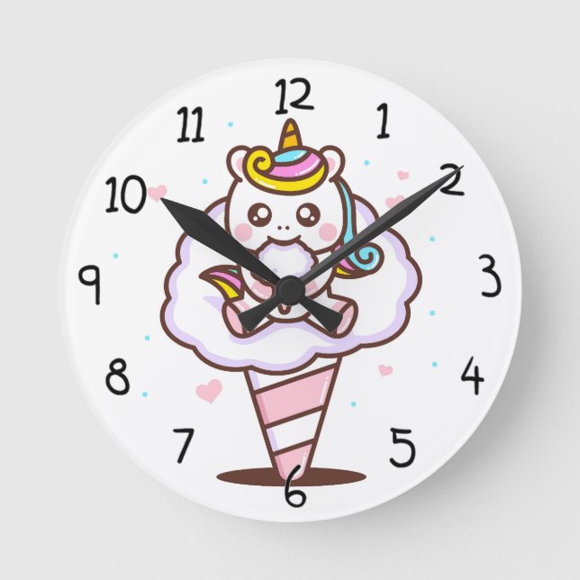 Unicorn Round Clock (Front)