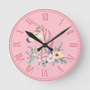 Unicorn Round Clock