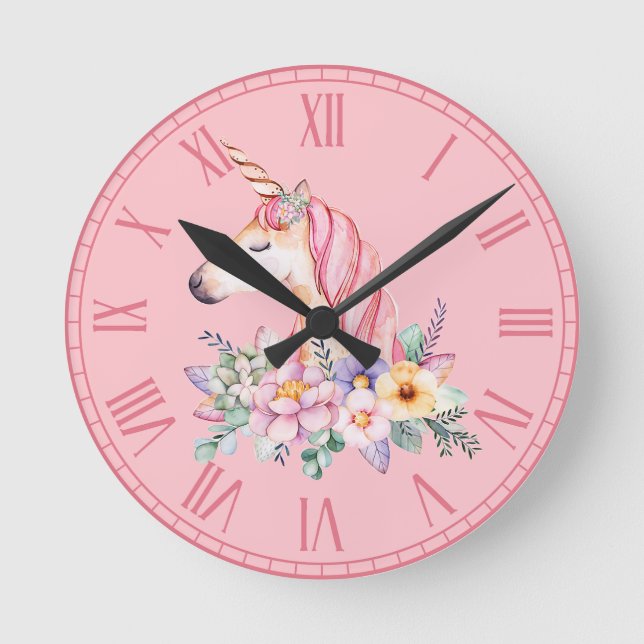 Unicorn Round Clock (Front)