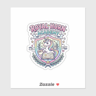 Unicorn Royal Horn Academy Bold Typography Print o