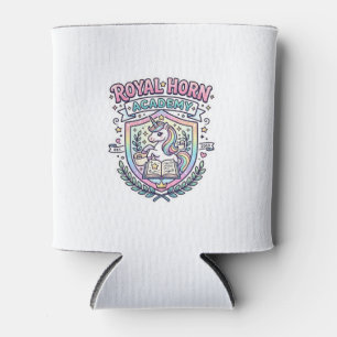 Unicorn Royal Horn Academy Bold Typography Print o Can Cooler