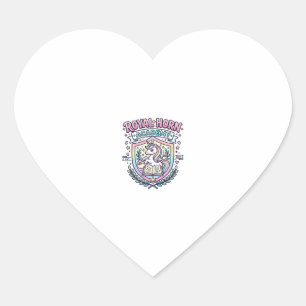Unicorn Royal Horn Academy Bold Typography Print o Heart Sticker