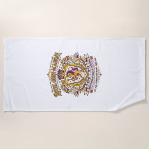 Unicorn Royal Horn Academy Stylish Zazzle Design_1 Beach Towel