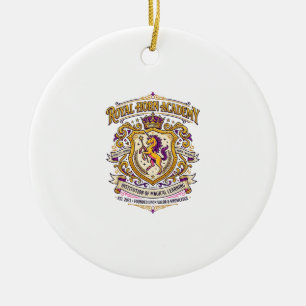 Unicorn Royal Horn Academy Stylish Zazzle Design_1 Ceramic Ornament