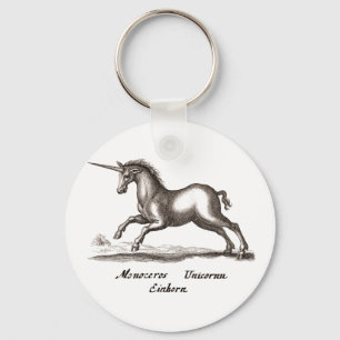 unicorn running magic drawing key ring