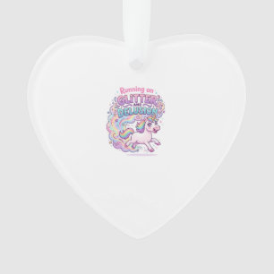 Unicorn Running on Glitter and Delusion Charming M Ornament