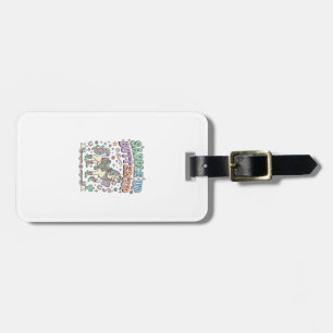 Unicorn Saddle Up Buttercup Kawaii Typography Desi Luggage Tag