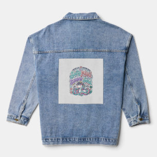 Unicorn Salty Mane Sunny Soul Retro Style T-Shirt Denim Jacket