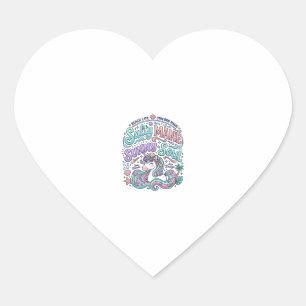Unicorn Salty Mane Sunny Soul Retro Style T-Shirt  Heart Sticker