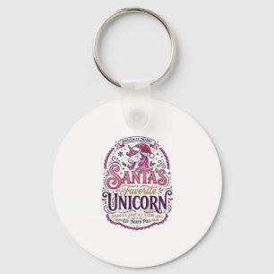 Unicorn Santa's Favourite Unicorn Key Ring