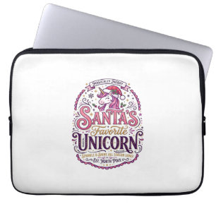 Unicorn Santa's Favourite Unicorn Laptop Sleeve