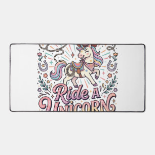 Unicorn Save a Horse Ride a Unicorn Print Ready Ap Desk Mat