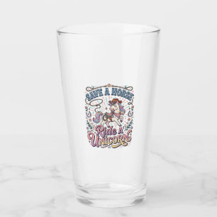 Unicorn Save a Horse Ride a Unicorn Print Ready Ap Glass