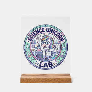 Unicorn Science Unicorn Lab POD Ready Apparel Grap Acrylic Sign