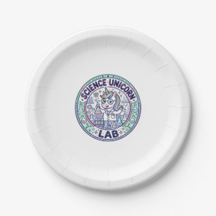 Unicorn Science Unicorn Lab POD Ready Apparel Grap Paper Plate
