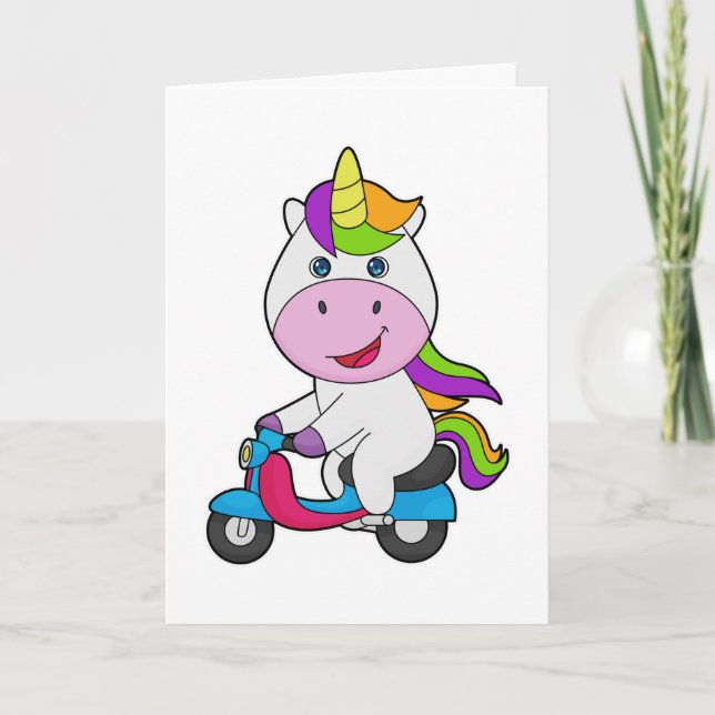 Unicorn Scooter Card (Front)