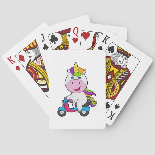 Unicorn Scooter Playing Cards (Back)