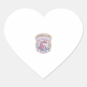 Unicorn Seashells and Sparkle Horns POD Ready Zazz Heart Sticker