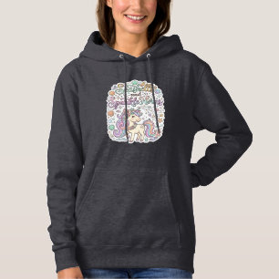 Unicorn Seashells and Sparkle Horns Premium Vector Hoodie