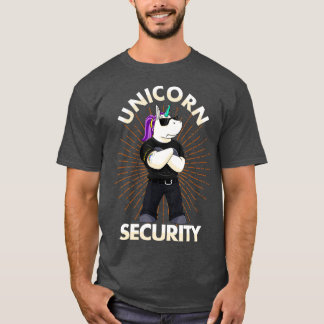 Unicorn Security Birthday Mens Boys Dad Gift T-Shirt