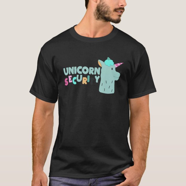 Unicorn Security  Blue Unicorn Costume 2021 T-Shirt (Front)