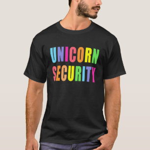 Unicorn Security Dad Mom Daughter Adult Halloween T-Shirt