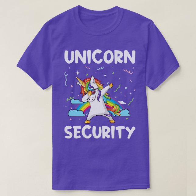 Unicorn Security Funny Unicorn T Shirts (Design Front)