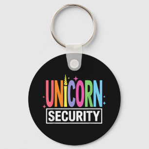 Unicorn Security Halloween Dad Mum Brother Costume Key Ring